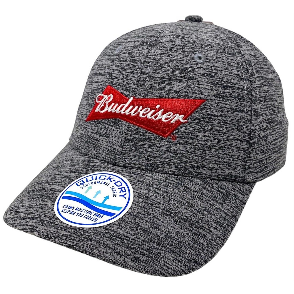 Budweiser Beer Men's Officially Licensed Embroidered Quick Dry Snapback Hat Cap